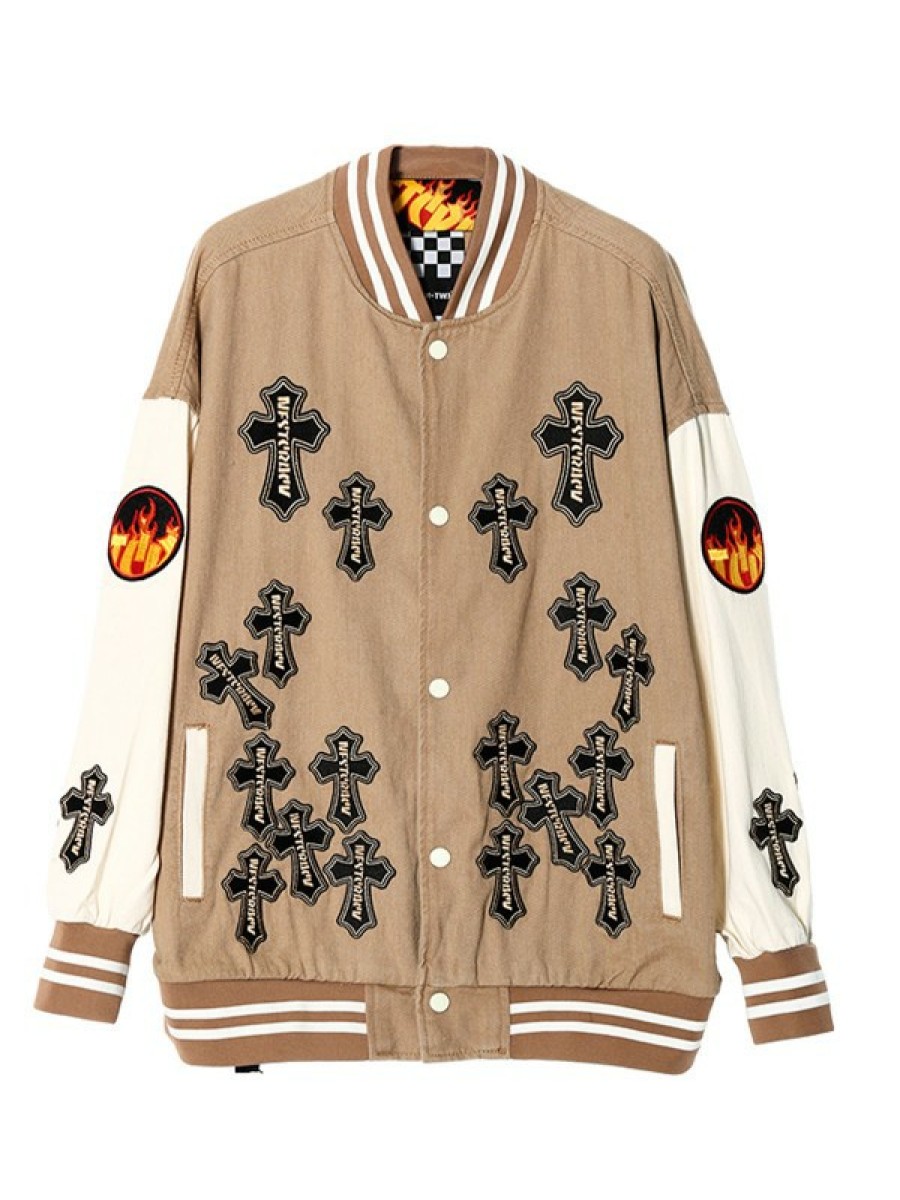 MUJER MWM Chaqueta Bomber Con Cruces