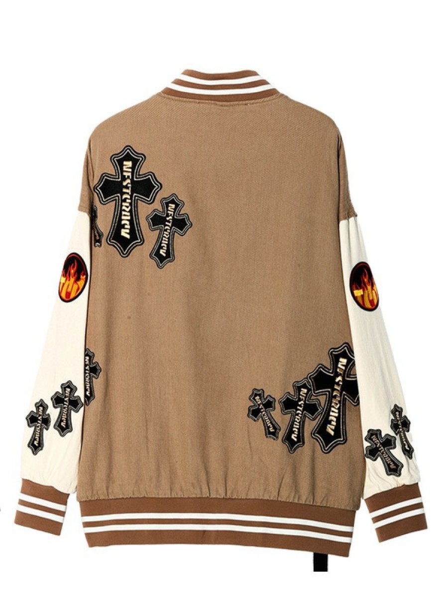 MUJER MWM Chaqueta Bomber Con Cruces